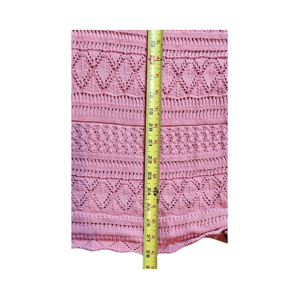 Vintage United States Sweater Cableknit Womens Pink Size‎ Medium - Picture 5 of 5
